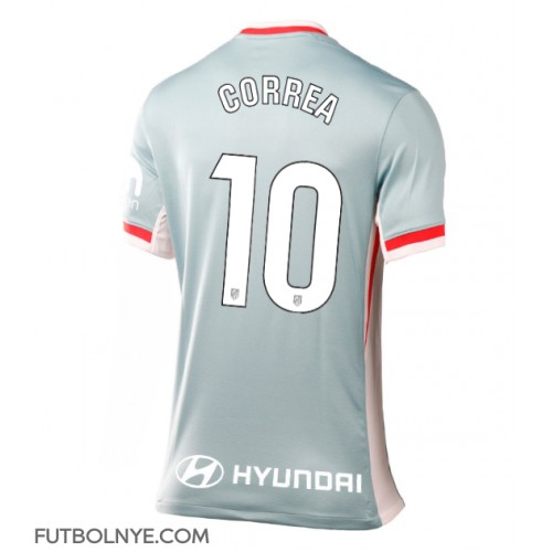 Camiseta Atletico Madrid Angel Correa #10 Visitante Equipación para mujer 2024-25 manga corta